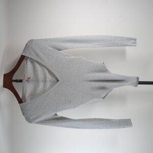 Victoria's Secret Silver V-Neck Bodysuit